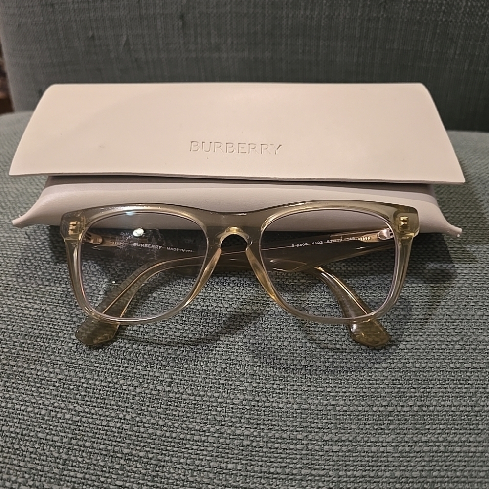 BURBERRY Glasses B 2409 4123 53-19 145 Beige Crystal & Gold Frame (FRAME ONLY)
